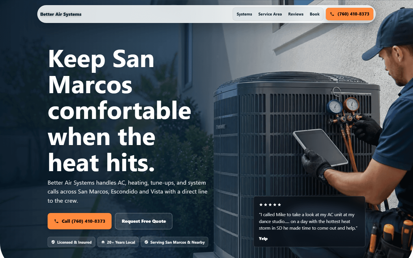 Airy HVAC Comfort example build screenshot